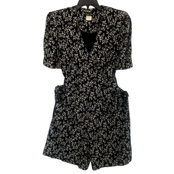 Vintage Stuart Alan Floral Romper Size 12 - Picture 6 of 8